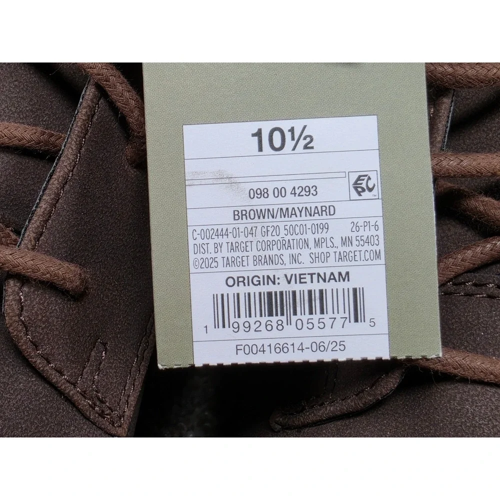 Goodfellow & Co Maynard Mens Brown Memory Foam Chukka Boots 10.5 New